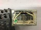 Omron LY4N Relay 24VAC Lot of 2 with One Omron PTF14-E Relay Socket