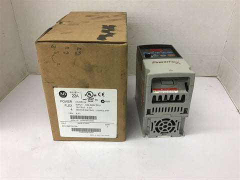 Allen-Bradley 22A-D4P0N104 Power Flex AC Drive 4.0 Amp 2 HP 460 volts
