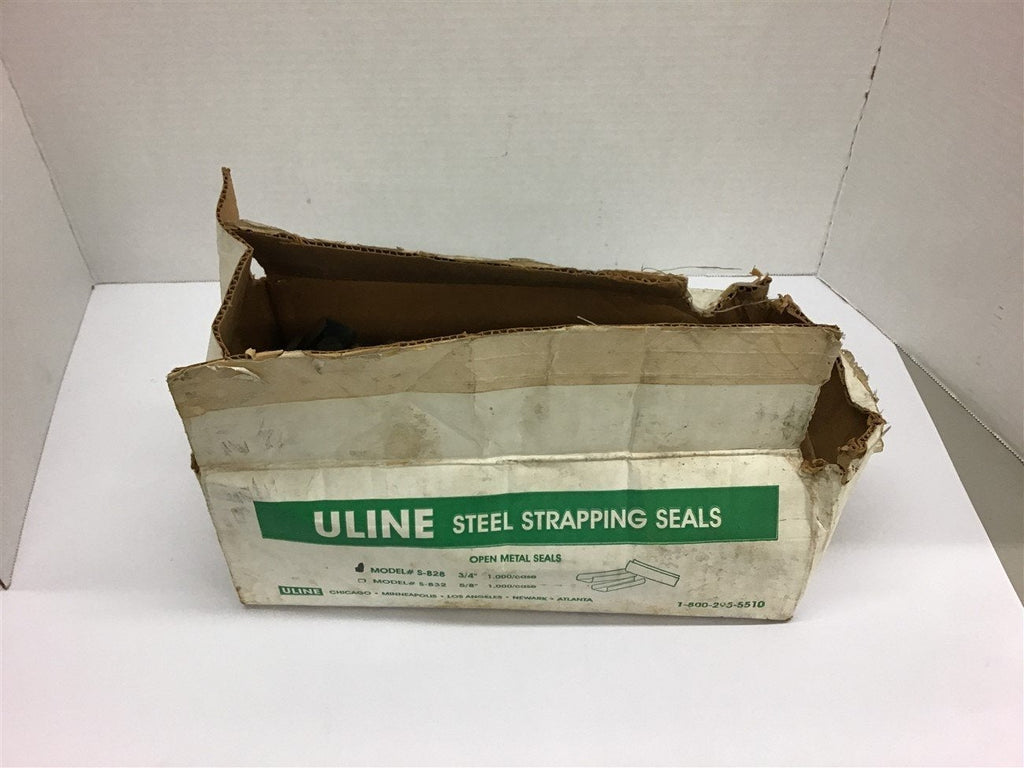 Uline S-828 Steel Strapping Seals 1-1/8" Length 3/4" Width Lot of 425