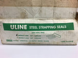 Uline S-828 Steel Strapping Seals 1-1/8" Length 3/4" Width Lot of 425