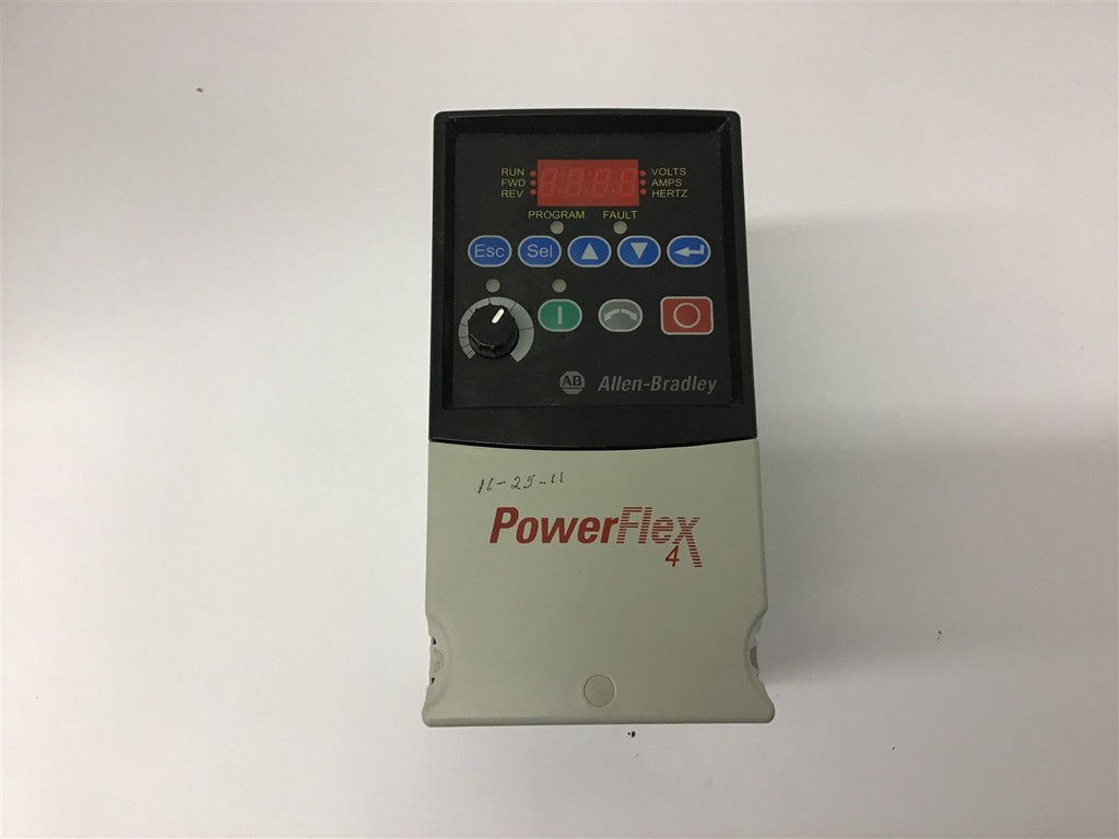 Allen-Bradley 22A-D4P0N104 2 Hp AC Drive 3 Phase 460 Volts 4.0 Amps