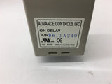 Advance Controls 8611A240 Time Relay 10 AMp 250 Vac