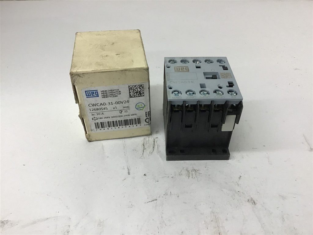 Weg CWCA0-31-00V24 Contactor 10 Amp 208-240 Volt coil