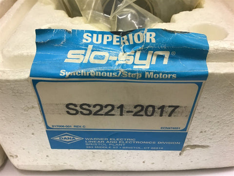 Superior Electric SS221-2017 Stepping Motor 120 volts 18 Rpm