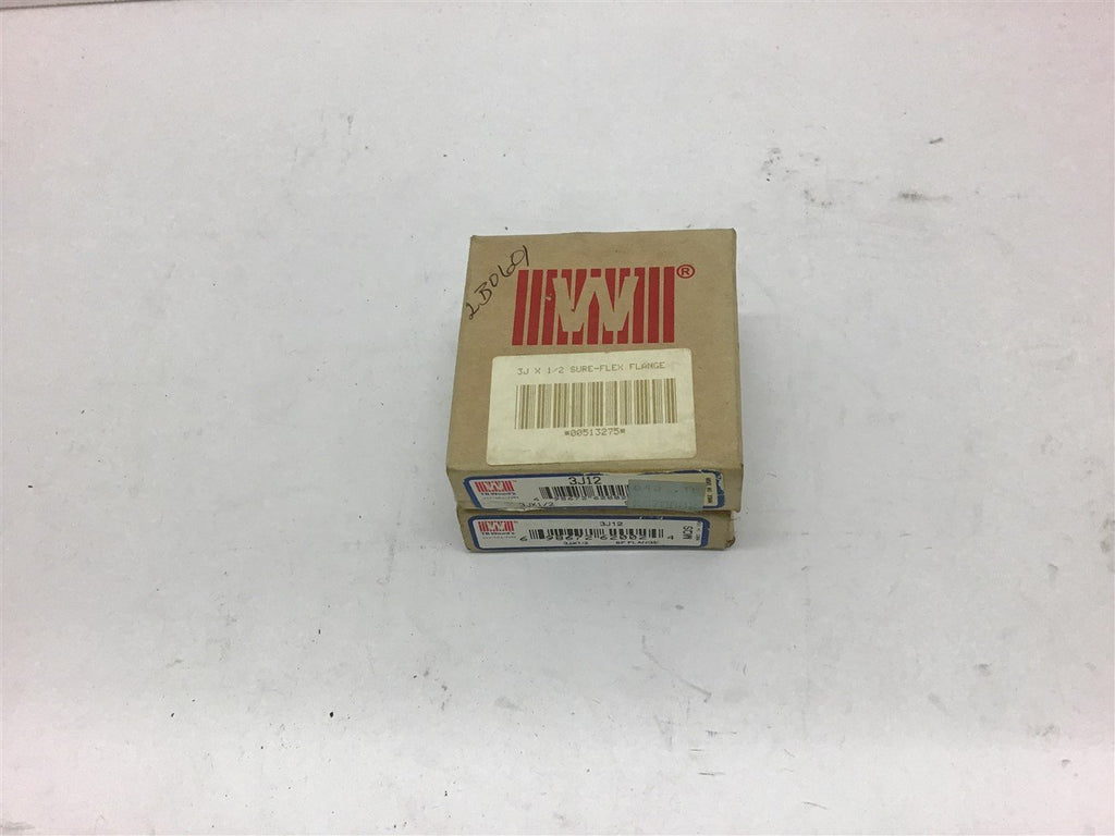 TB Woods 3J12 Sure Flex Flange Coupling 1/2" Bore Lot of 2