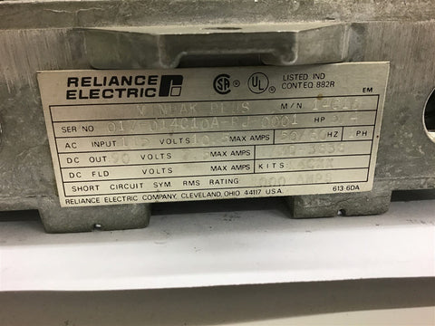 Reliance Electric 14C10 Regen Minpak Plus 3/4 Hp 90 VDC 7.5 Amps