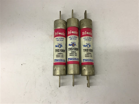Ferraz TRS100R Smart Spot Fuse 100 Amp 600 Vac Lot Of 3
