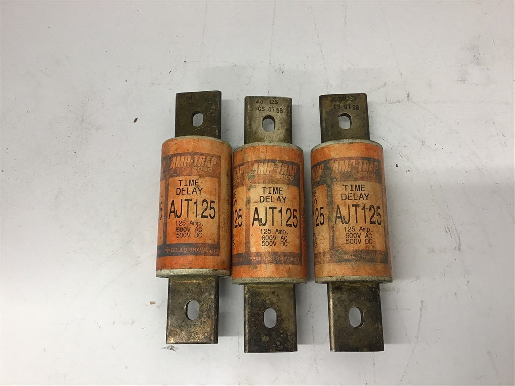 Amp Trap AJT125 Time Delay 125 Amp 600 Vac Lot Of 3
