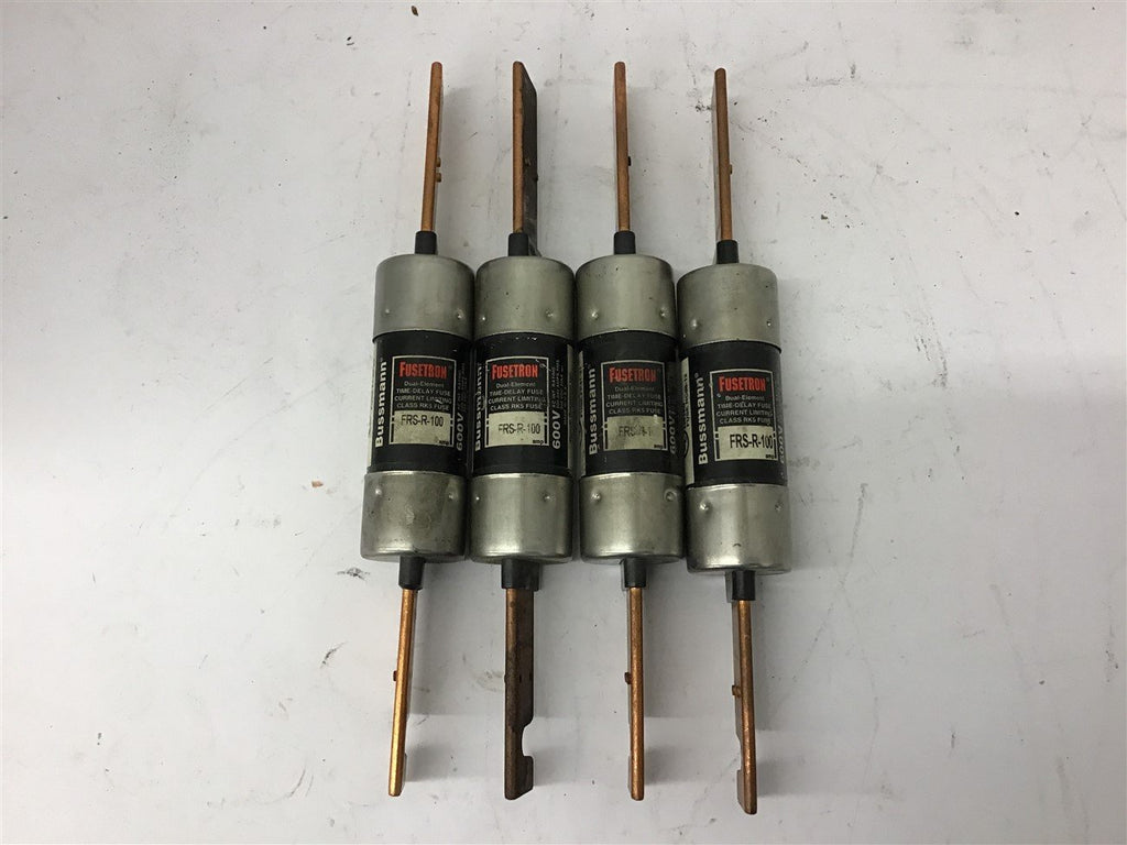 Fusetron FRS-R-100 Time Delay Fuse 100 amp 600 volts Lot Of 4