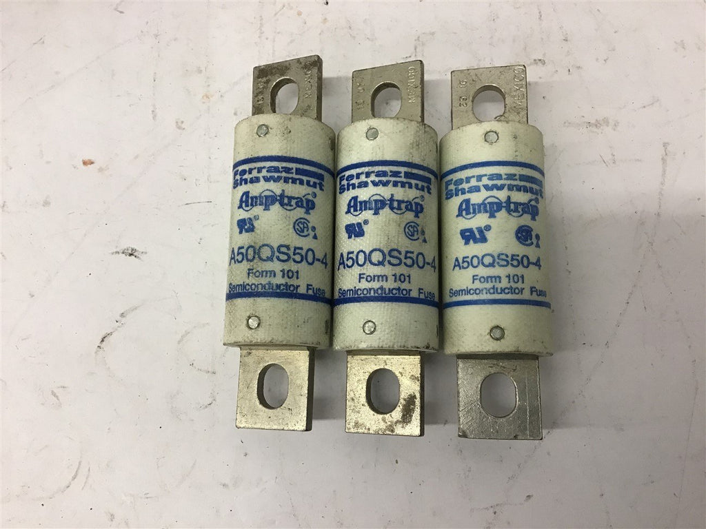 Ferraz Shawmut A50QS50-4 Amptrap 50 Amp Fuse Lot Of 3