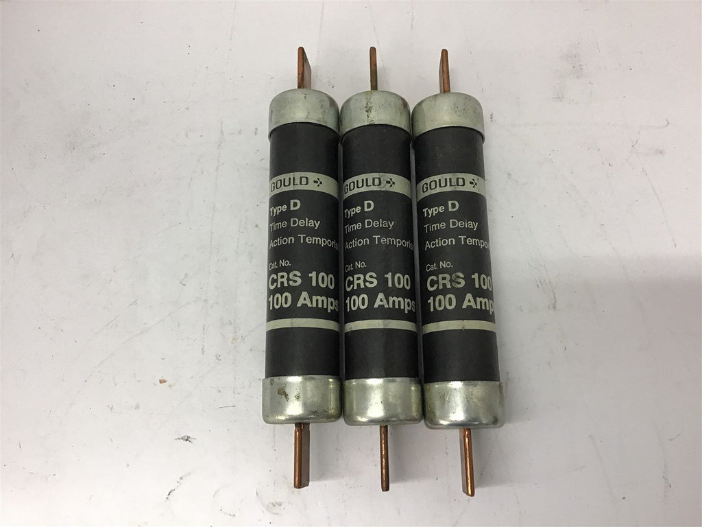 Gould CRS 100 Time Delay Fuse 100 Amp Lot Of 3