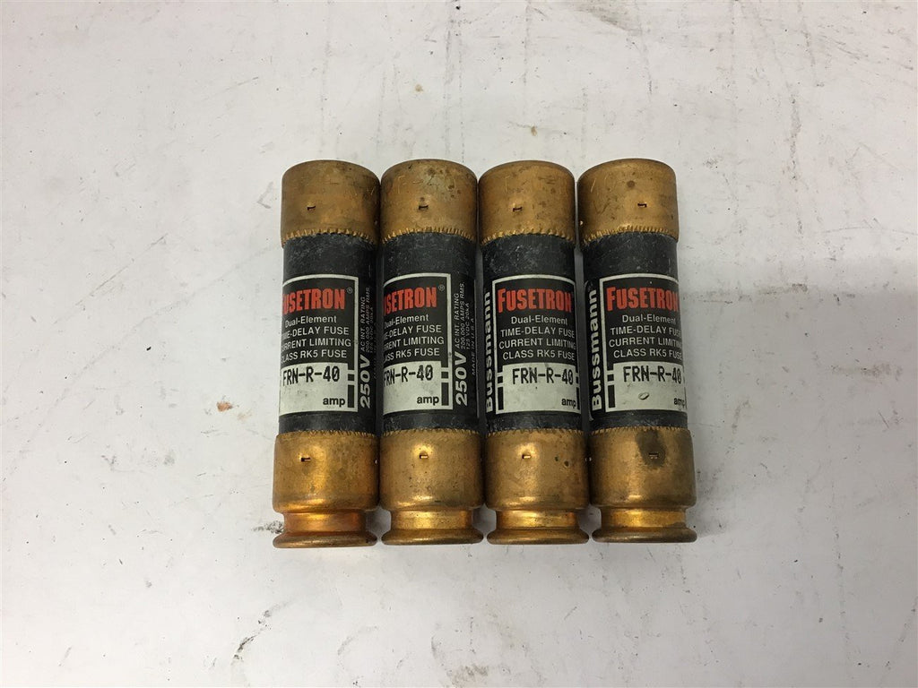 Fusetron FRN-R-40 Dual Element Fuse 40 Amp 250 volts Lot Of 4