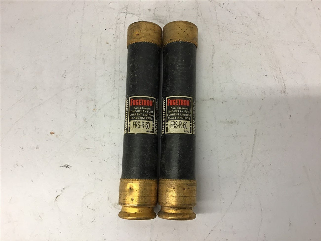 Fusetron FRS-R-60 Dual Element Fuse 60 Amp 600 Vac Lot Of 2