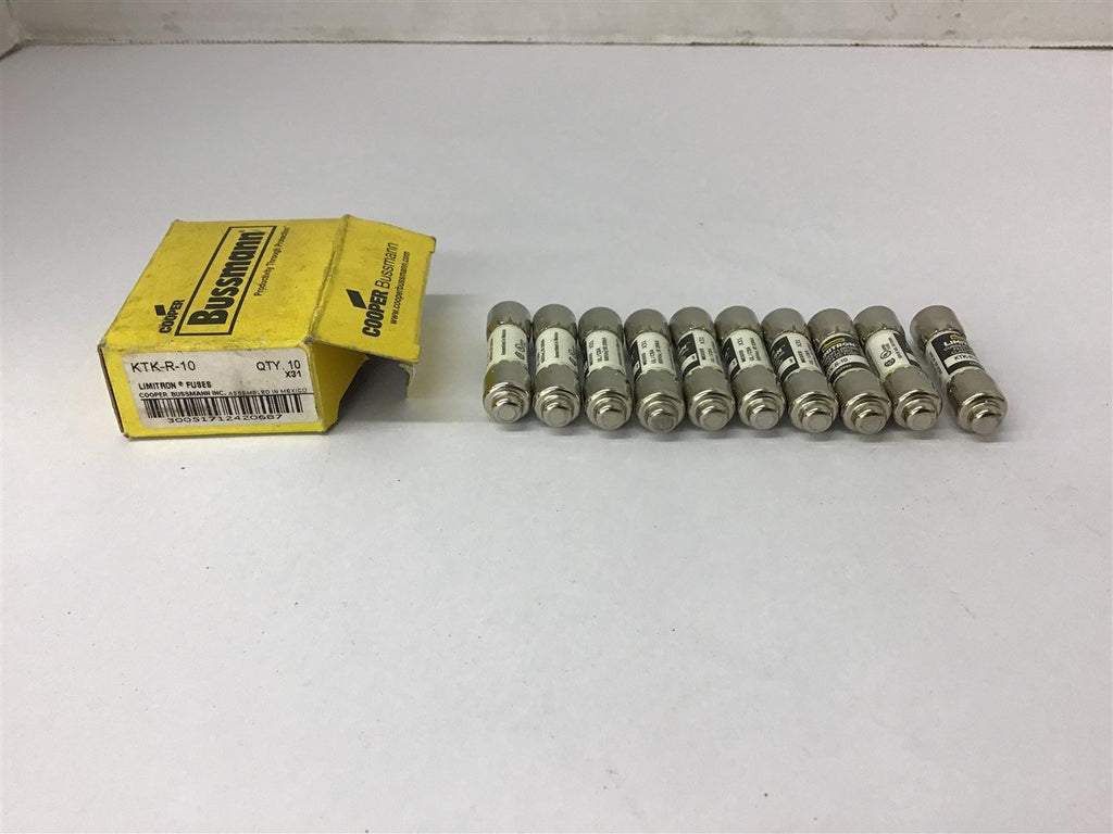 Bussmann KTK-R-10 Limitron Fuse 10 Amp 600 Vac Lot Of 10