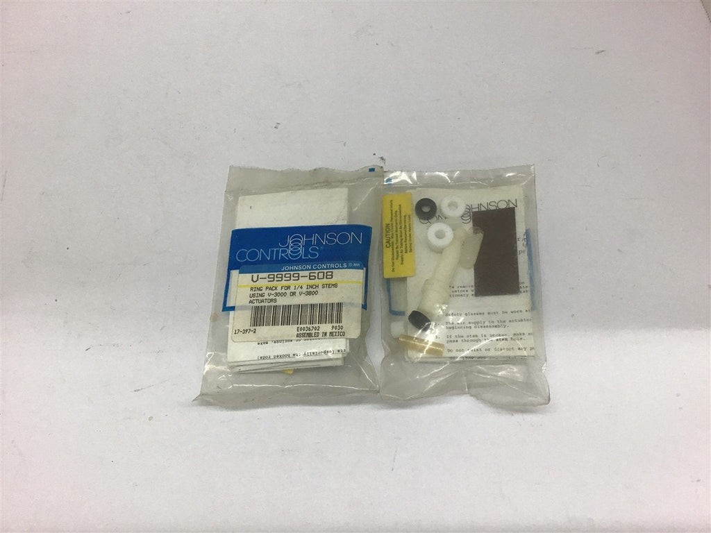 Johnson Controls V-9999-608 Ring Pack 1/4" Stems Lot of 2