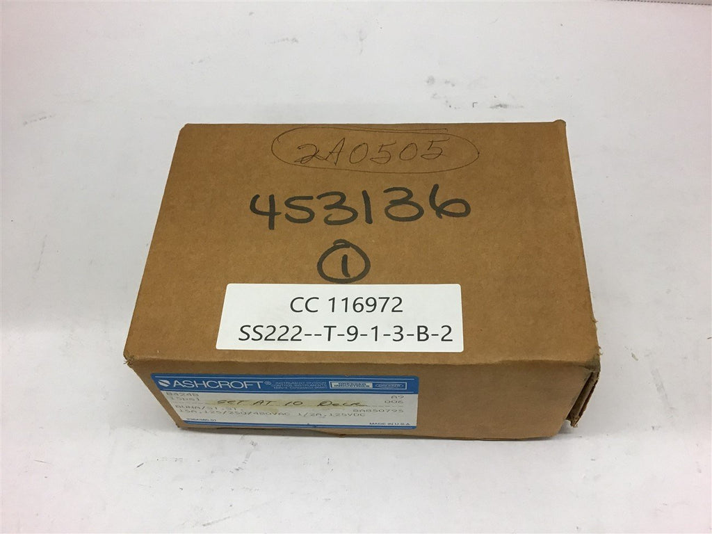 Ashcroft B424B Pressure Switch 15PSI