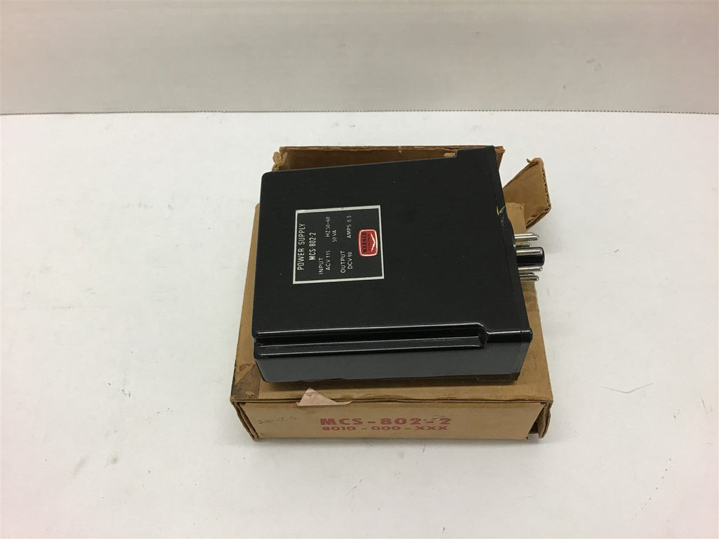 Warner Electric MCS-802-2 Power Supply 50 VA 90 VDC Output