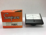 Simpson DC AMPERES Analog Panel Meter 0-50