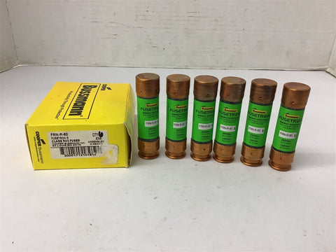 Bussmann FRN-R-60 Energy Efficient 60 Amp 250 Vac Fuse Lot Of 6