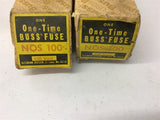 Bussmann NOS 100 One Time Fuse 100 Amp 600 Vac Lot Of 2
