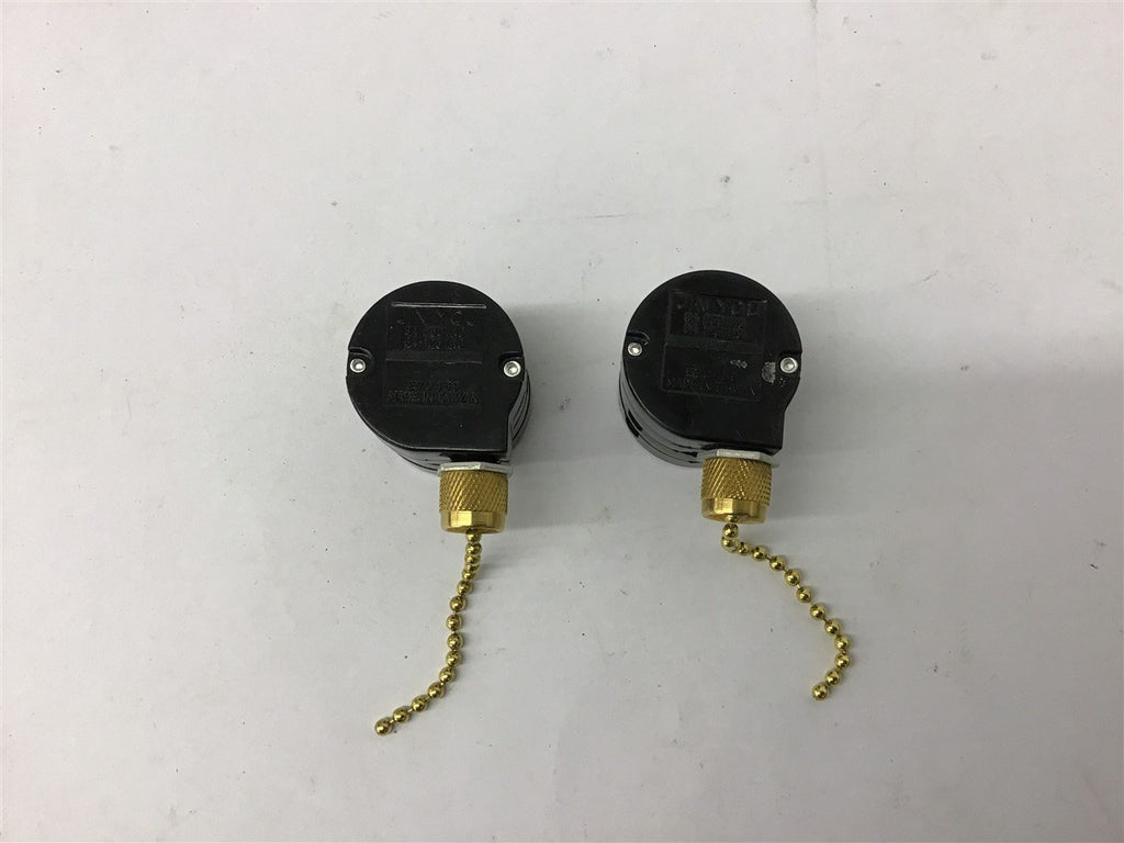 Jin You E70469 3 Amp 250 VAC Ceiling Fan Switch Lot Of 2