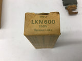 Buss LKN600 Renewal Links 250 volt Lot Of 5