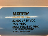 Mallory CG223U035W4C Capacitor 22,000 UF 35 VDC