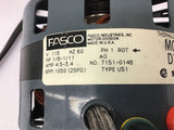 Fasco D180 1/8-1/11 HP AC Motor 115 Volts 1050 Rpm 2 Speed Single Phase