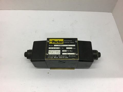 Parker D3W1CY Solenoid Valve 120 volt Coil 3000 PSi