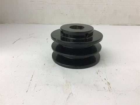 2BK340x1 Pulley 2 Groove 1" Bore B Width Belt