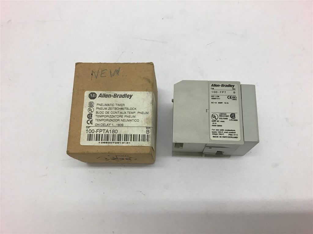 Allen Bradley 100-FPTA180 Pneumatic Timer 10 Amp