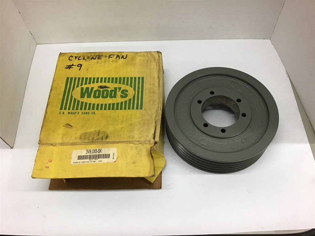 TB Woods 3V8.0X5-SK Pulley 5 Groove 3V Belt width