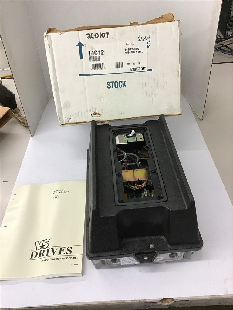 Reliance 14C12 Minpak Plus 3 Hp DC Drive 180 Vdc 15A 200 Field DC 3 Amp