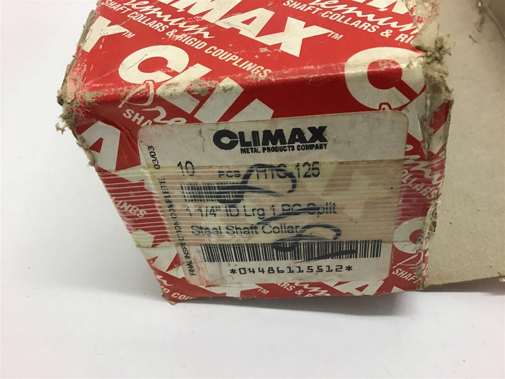 Climax H1C-125 1-1/4" ID Steel Shaft Collar --Lot of 11