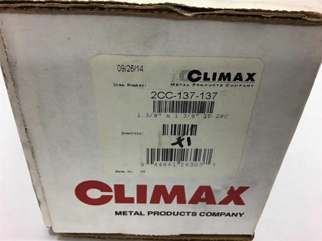 Climax 2CC-137-137 1-3/8"x1-3/8" 2PC Steel Shaft Collar