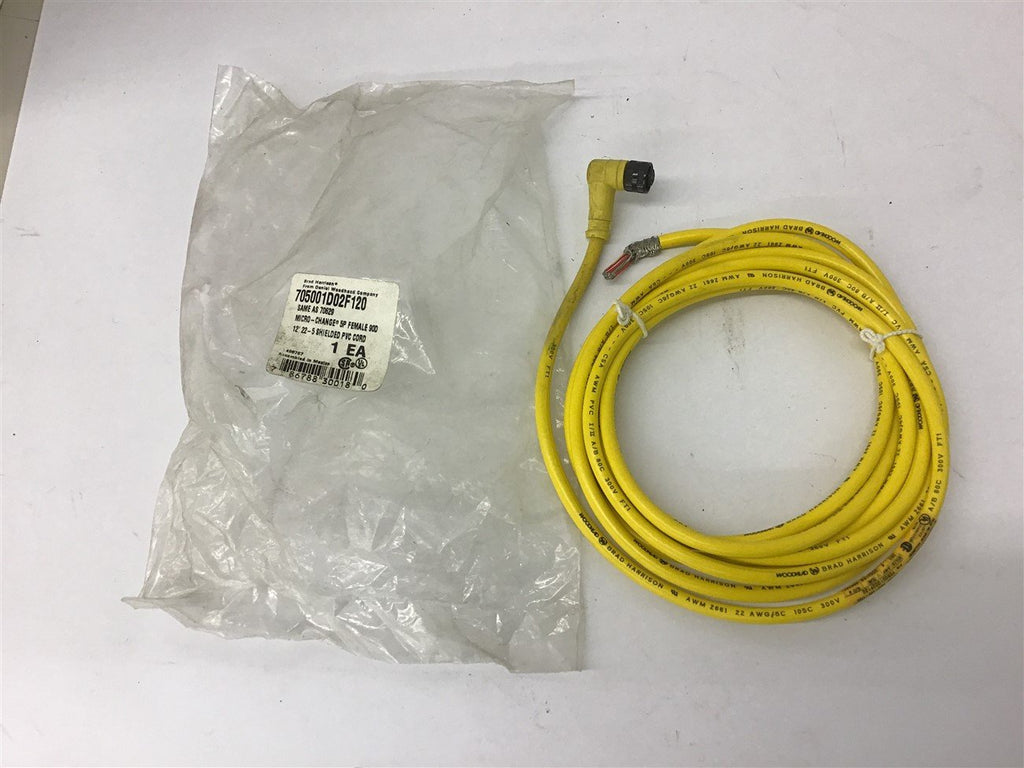 Woodhead 705001D02F120 Micro Change 5P Female 90 Degree 12'