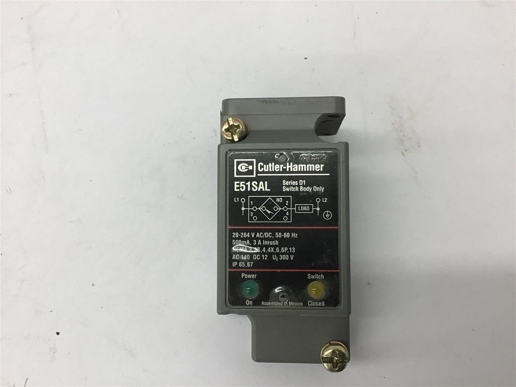 Cutler-Hammer E51SAL Limit Switch Body 20-264 Vac