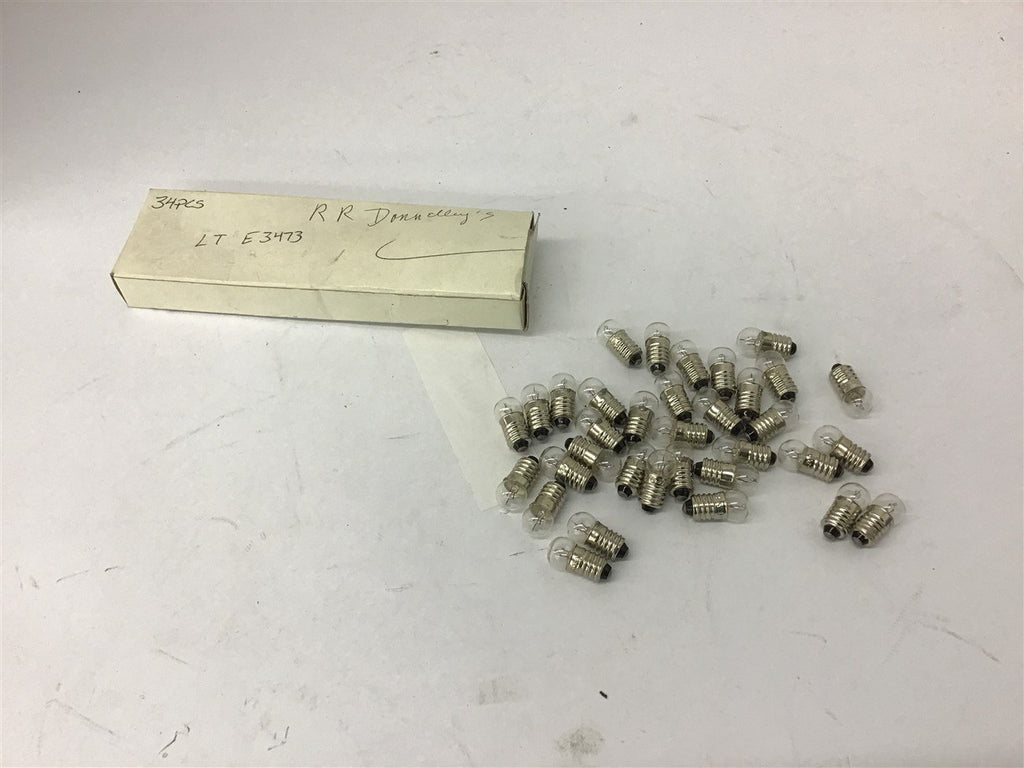 Light Bulbs LTE3473 6.3 Volts .15 Amp Lot Of 35