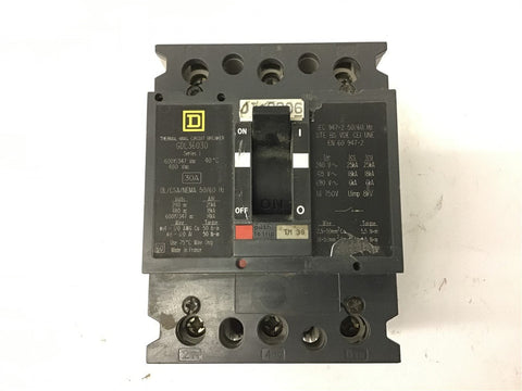 Square D GDL36030 Circuit Breaker 30 Amp 480 Volts 3 Pole