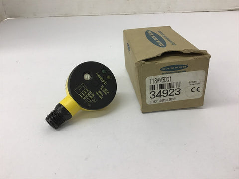 Banner T18AW3DQ1 20-250 Vac 300 MA Photoelectric Sensor