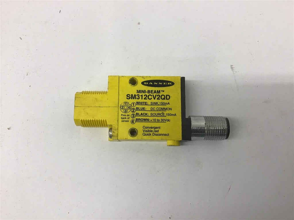 Banner SM312CV2QD Mini Beam Sensor 10-30 VDC 150 MA