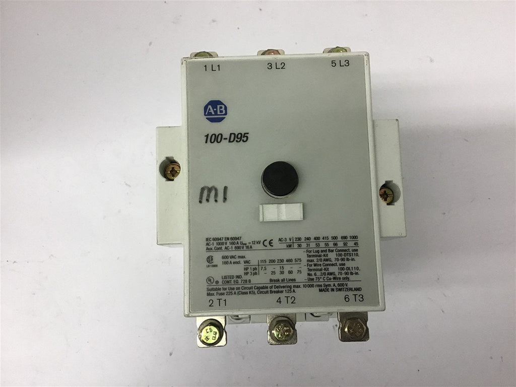 Allen-Bradley 100-D95 Contactor 160 amp 460 volt @ 60 HP