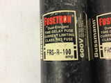 Fusetron FRS-R-100 Time Delay Fuse 100 Amp 600 Volts Lot Of 3