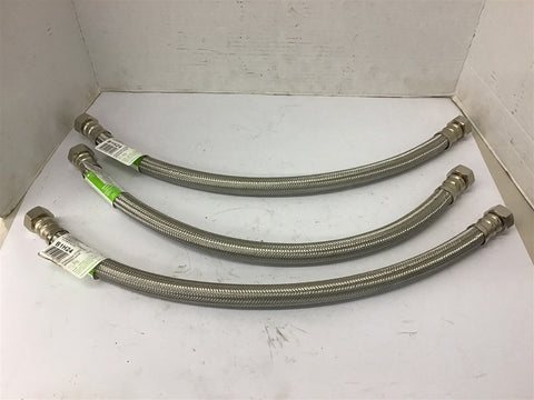 Fluidmaster 3/4" F.I.P. 24" Long Water Heater Supply Connector Lot Of 3