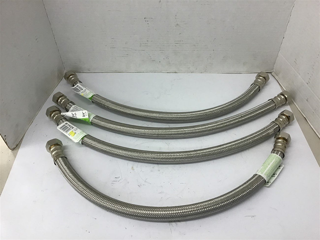 Fluidmaster 3/4" F.I.P. 24" Long Water Heater Supply Connector Lot Of 4
