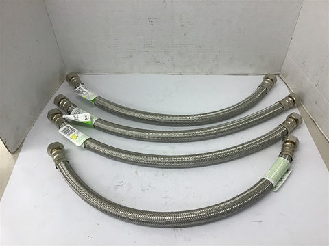 Fluidmaster 3/4" F.I.P. 24" Long Water Heater Supply Connector Lot Of 4