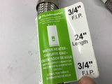 Fluidmaster 3/4" F.I.P. 24" Long Water Heater Supply Connector Lot Of 4