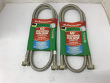 Fluidmaster 9WM60 60" Washing machine Connector 3/4" Hose Thread Lot Of 2