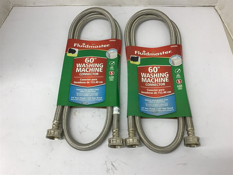 Fluidmaster 9WM60 60" Washing machine Connector 3/4" Hose Thread Lot Of 2