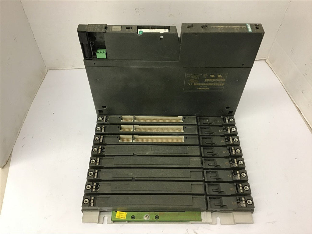 Siemens 6ES7 407-0DA00-0AA0 Power Supply Mounted on 6ES7400-1JA00-0AA0 Rack